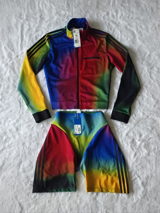 adidas Originals Pants - NWT Adidas Originals x Paolina Russo Crop Track Jacket & Bike Shorts Set | XL